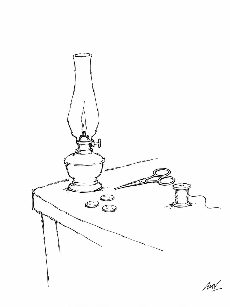 Pen-style illustration for Chapter One — The Drawing
